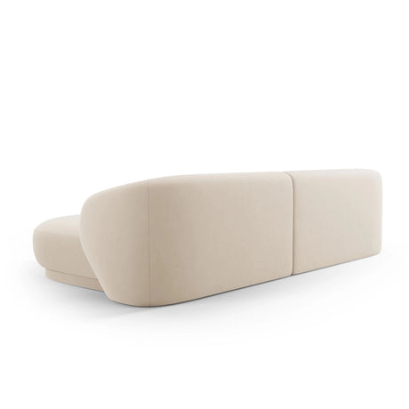 Camden 4-Sitzer Ecksofa, Rechte Seite, aus Samt in Beige (Casino Beige), 289x177x72 cm von Cosmopolitan Design – Bild 5