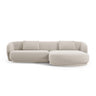 Camden 4-Sitzer Ecksofa, Rechte Seite, aus Samt in Ecru (Casino Sand), 289x177x72 cm von Cosmopolitan Design – Bild 3