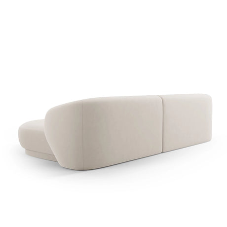 Camden 4-Sitzer Ecksofa, Rechte Seite, aus Samt in Ecru (Casino Sand), 289x177x72 cm von Cosmopolitan Design – Bild 5