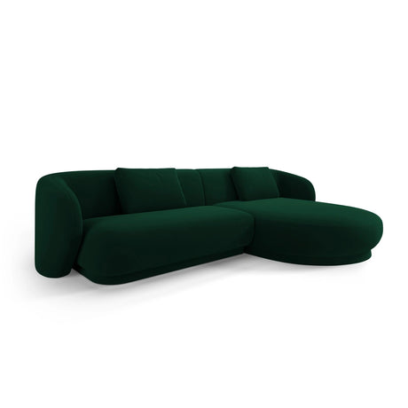 Camden 4-Sitzer Ecksofa, Rechte Seite, aus Samt in Flaschengrün (Casino Deep Green), 289x177x72 cm von Cosmopolitan Design – Bild 1