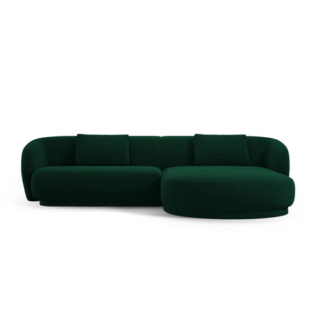 Camden 4-Sitzer Ecksofa, Rechte Seite, aus Samt in Flaschengrün (Casino Deep Green), 289x177x72 cm von Cosmopolitan Design – Bild 3