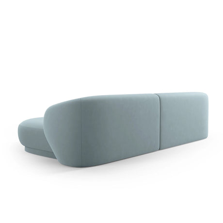 Camden 4-Sitzer Ecksofa, Rechte Seite, aus Samt in Hellblau (Casino Safira), 289x177x72 cm von Cosmopolitan Design – Bild 5