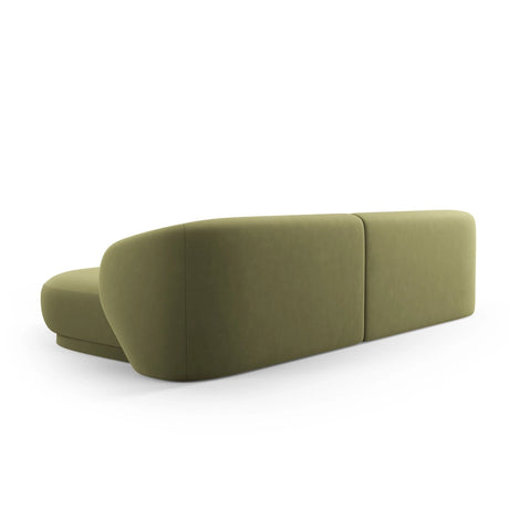Camden 4-Sitzer Ecksofa, Rechte Seite, aus Samt in Hellgrün (Casino Forest), 289x177x72 cm von Cosmopolitan Design – Bild 5