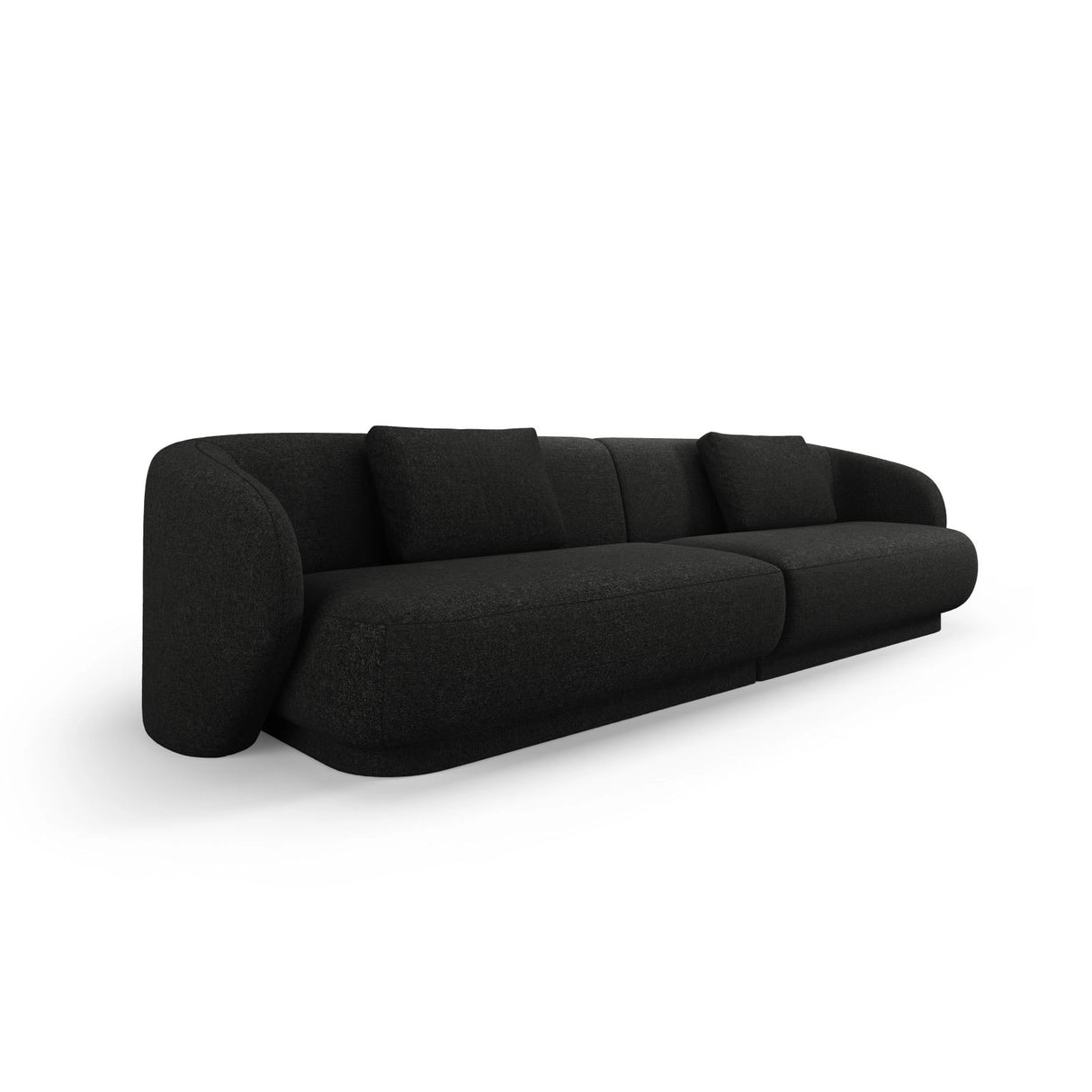 Camden 4-Sitzer Sofa aus Chenille in Schwarz meliert (Legacy 19 Black), 304x102x72 cm von Cosmopolitan Design – Bild 1