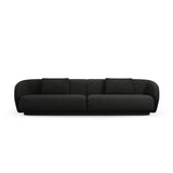 Camden 4-Sitzer Sofa aus Chenille in Schwarz meliert (Legacy 19 Black), 304x102x72 cm von Cosmopolitan Design – Bild 3