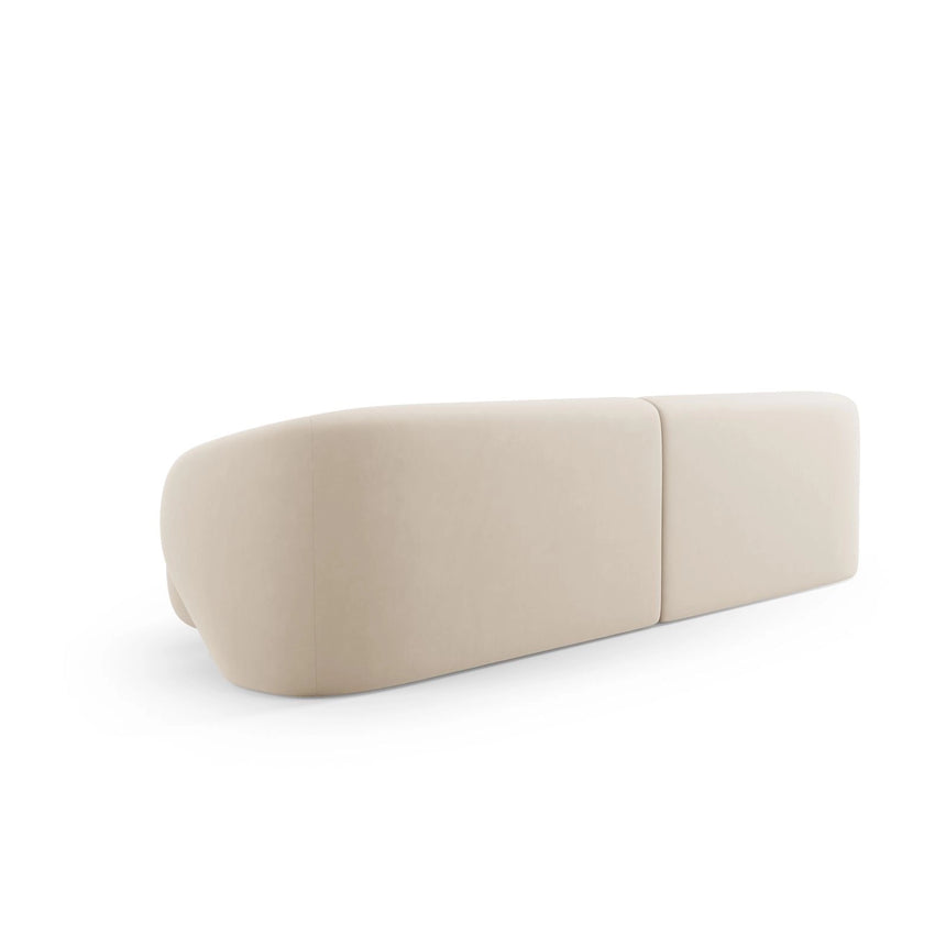Camden 4-Sitzer Sofa aus Samt in Beige (Casino Beige), 304x102x72 cm von Cosmopolitan Design – Bild 4