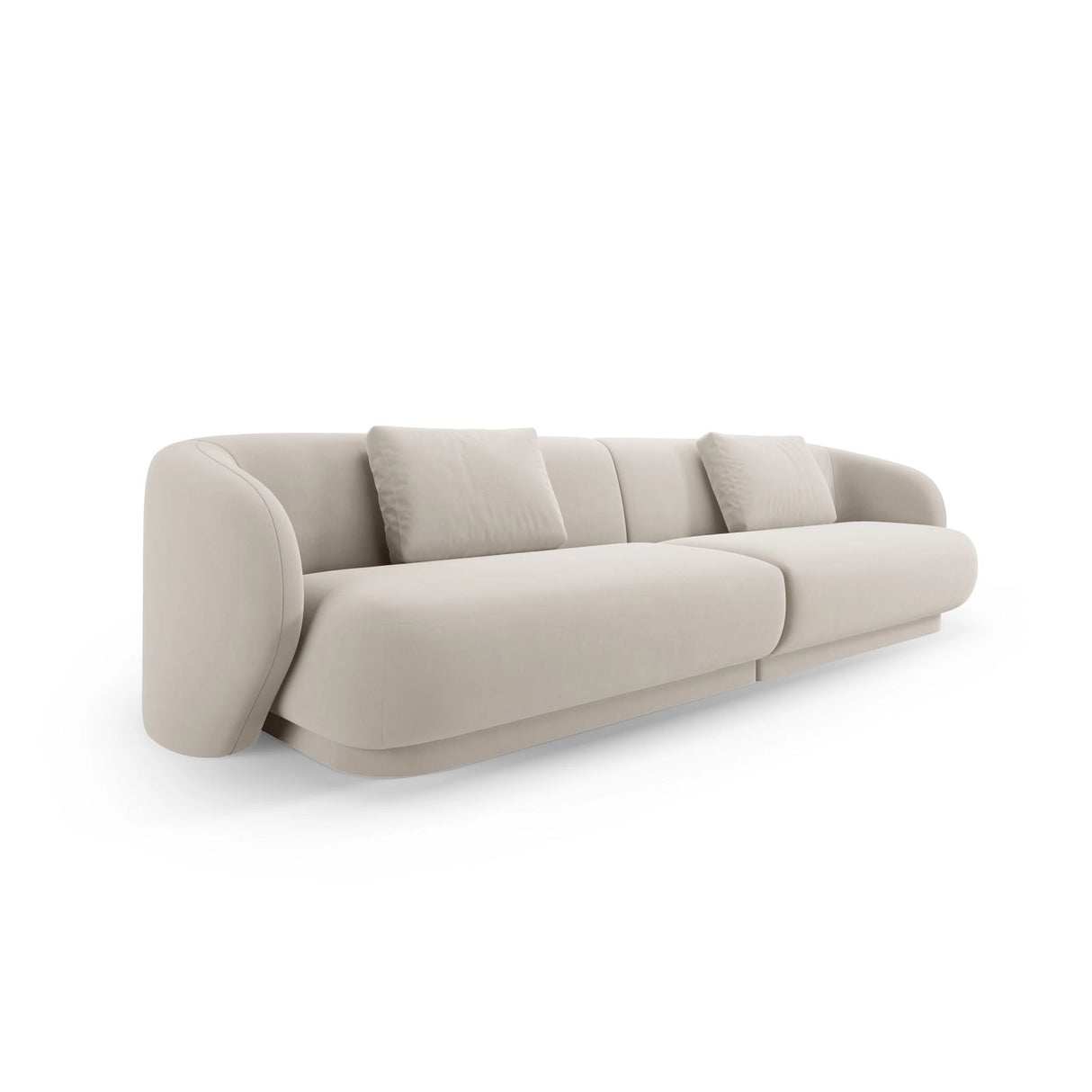 Camden 4-Sitzer Sofa aus Samt in Ecru (Casino Sand), 304x102x72 cm von Cosmopolitan Design – Bild 1