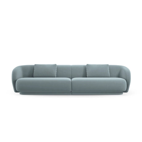 Camden 4-Sitzer Sofa aus Samt in Hellblau (Casino Safira), 304x102x72 cm von Cosmopolitan Design – Bild 3