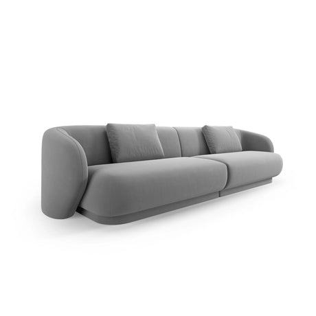 Camden 4-Sitzer Sofa aus Samt in Hellgrau (Casino Ash), 304x102x72 cm von Cosmopolitan Design – Bild 1