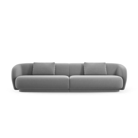 Camden 4-Sitzer Sofa aus Samt in Hellgrau (Casino Ash), 304x102x72 cm von Cosmopolitan Design – Bild 3