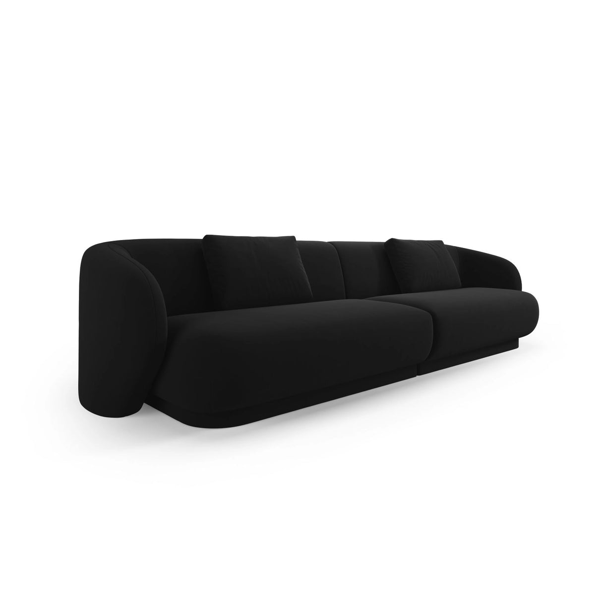 Camden 4-Sitzer Sofa aus Samt in Schwarz (Casino Black), 304x102x72 cm von Cosmopolitan Design – Bild 1