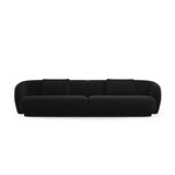 Camden 4-Sitzer Sofa aus Samt in Schwarz (Casino Black), 304x102x72 cm von Cosmopolitan Design – Bild 3