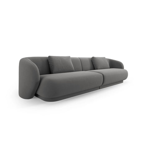 Camden 4-Sitzer Sofa aus Samt in Warmes Grau (Casino Anthracite), 304x102x72 cm von Cosmopolitan Design – Bild 1