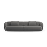 Camden 4-Sitzer Sofa aus Samt in Warmes Grau (Casino Anthracite), 304x102x72 cm von Cosmopolitan Design – Bild 3
