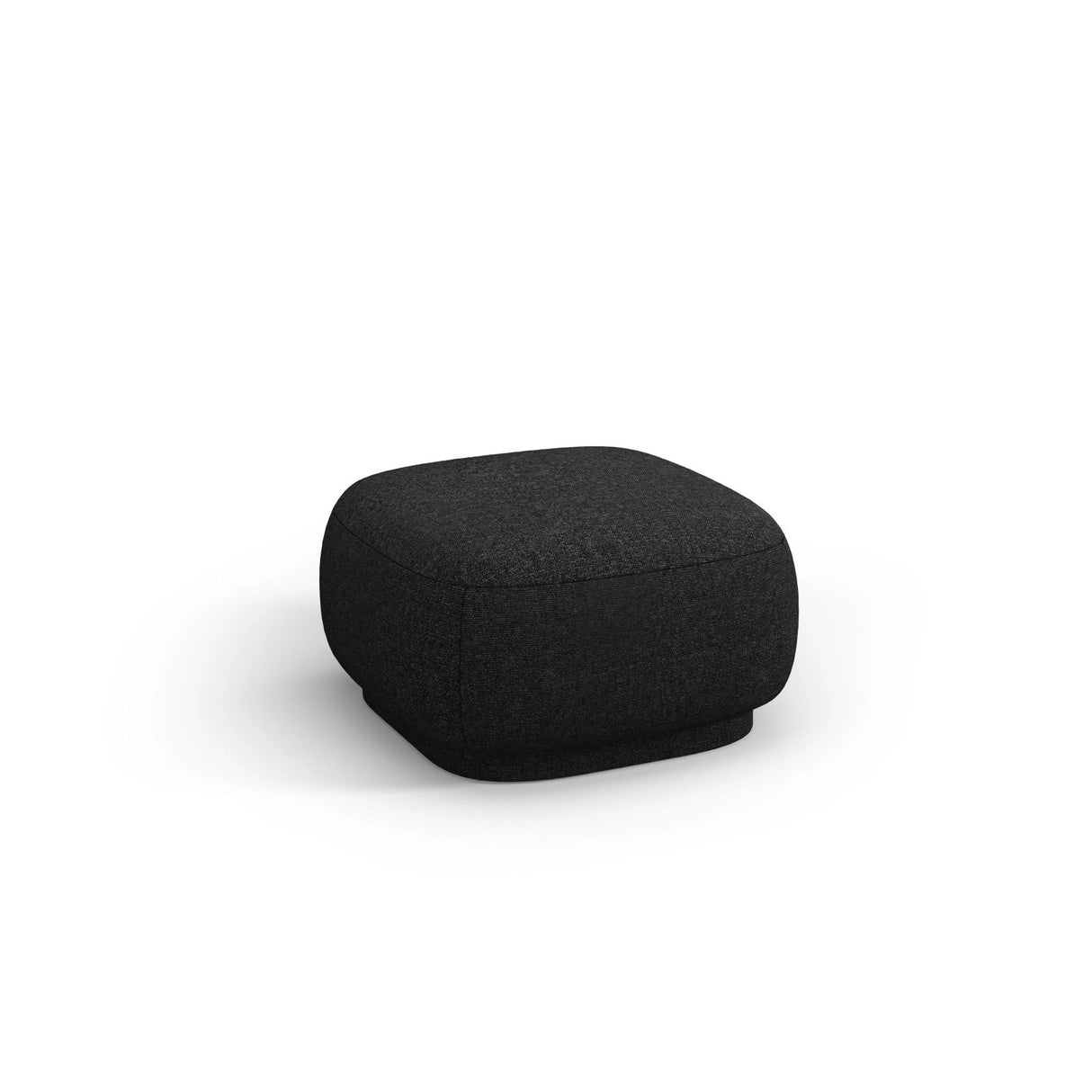 Camden Pouf aus Chenille in Schwarz meliert (Legacy 19 Black), 65x65x39 cm von Cosmopolitan Design – Bild 1