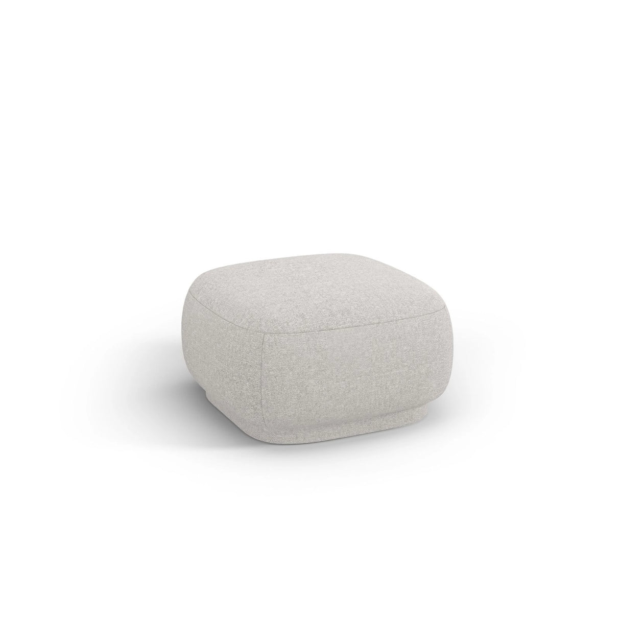 Camden Pouf aus Chenille in Silber meliert (Legacy 20 Silver), 65x65x39 cm von Cosmopolitan Design – Bild 1