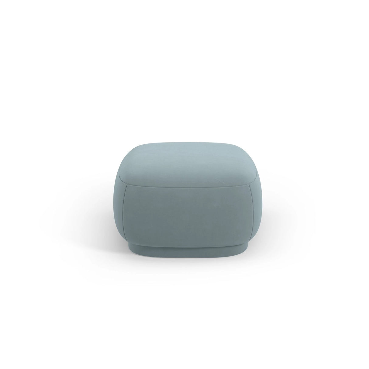 Camden Pouf aus Samt in Hellblau (Casino Safira), 65x65x39 cm von Cosmopolitan Design – Bild 3