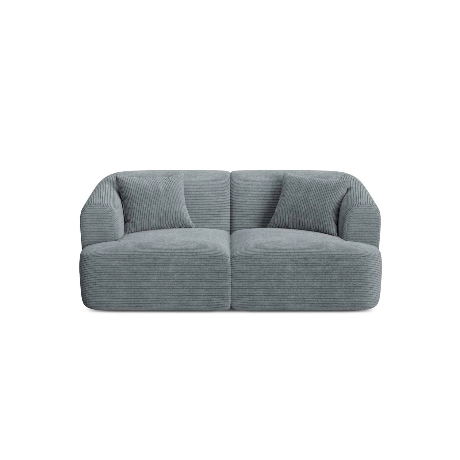 Campi 2-Sitzer Sofa aus Cord in Dunkelgrau (Lincoln 94D), 180x90x70 cm von Cosmopolitan Design – Bild 1