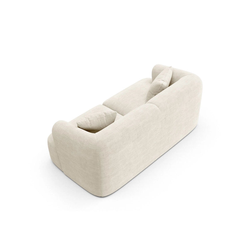 Campi 2-Sitzer Sofa aus Cord in Elfenbein (Lincoln 01D), 180x90x70 cm von Cosmopolitan Design – Bild 5