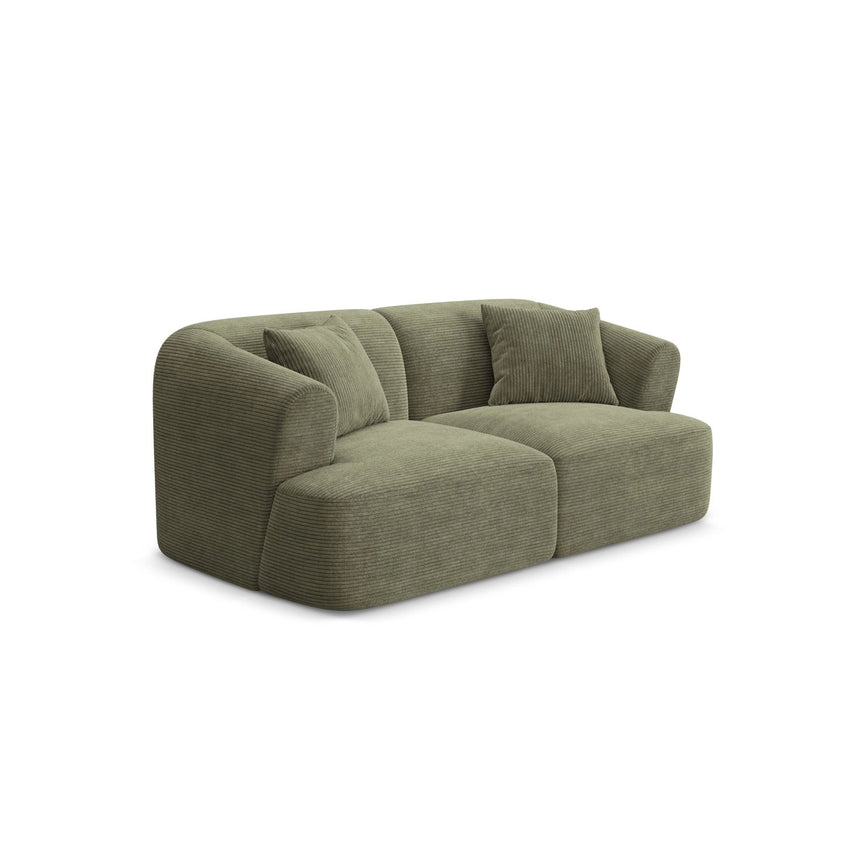 Campi 2-Sitzer Sofa aus Cord in Moosgrün (Lincoln 37D), 180x90x70 cm von Cosmopolitan Design – Bild 3