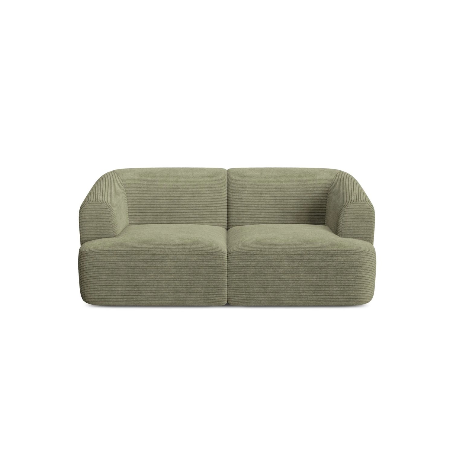 Campi 2-Sitzer Sofa aus Cord in Moosgrün (Lincoln 37D), 180x90x70 cm von Cosmopolitan Design – Bild 4