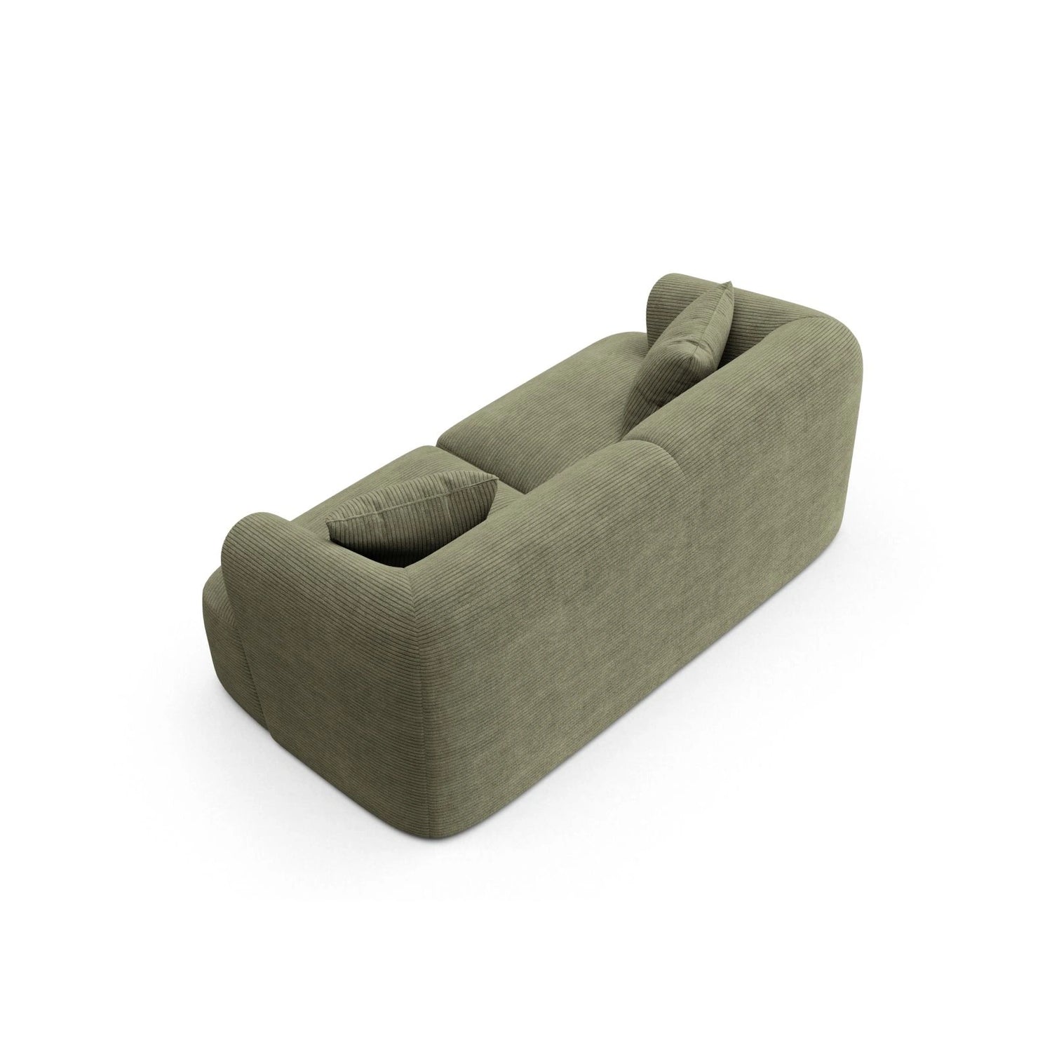 Campi 2-Sitzer Sofa aus Cord in Moosgrün (Lincoln 37D), 180x90x70 cm von Cosmopolitan Design – Bild 5