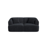 Campi 2-Sitzer Sofa aus Cord in Schwarz (Lincoln 100D), 180x90x70 cm von Cosmopolitan Design – Bild 1