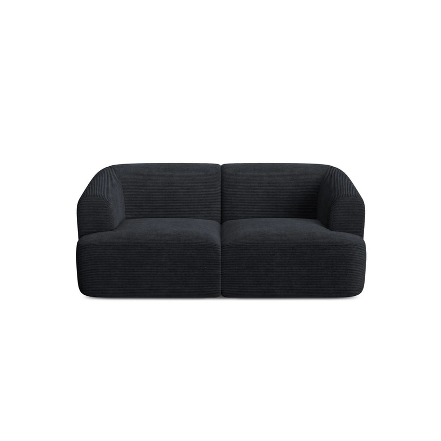 Campi 2-Sitzer Sofa aus Cord in Schwarz (Lincoln 100D), 180x90x70 cm von Cosmopolitan Design – Bild 4