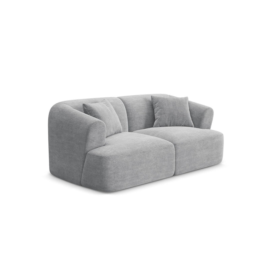 Campi 2-Sitzer Sofa aus Cord in Silber (Lincoln 84D), 180x90x70 cm von Cosmopolitan Design – Bild 3