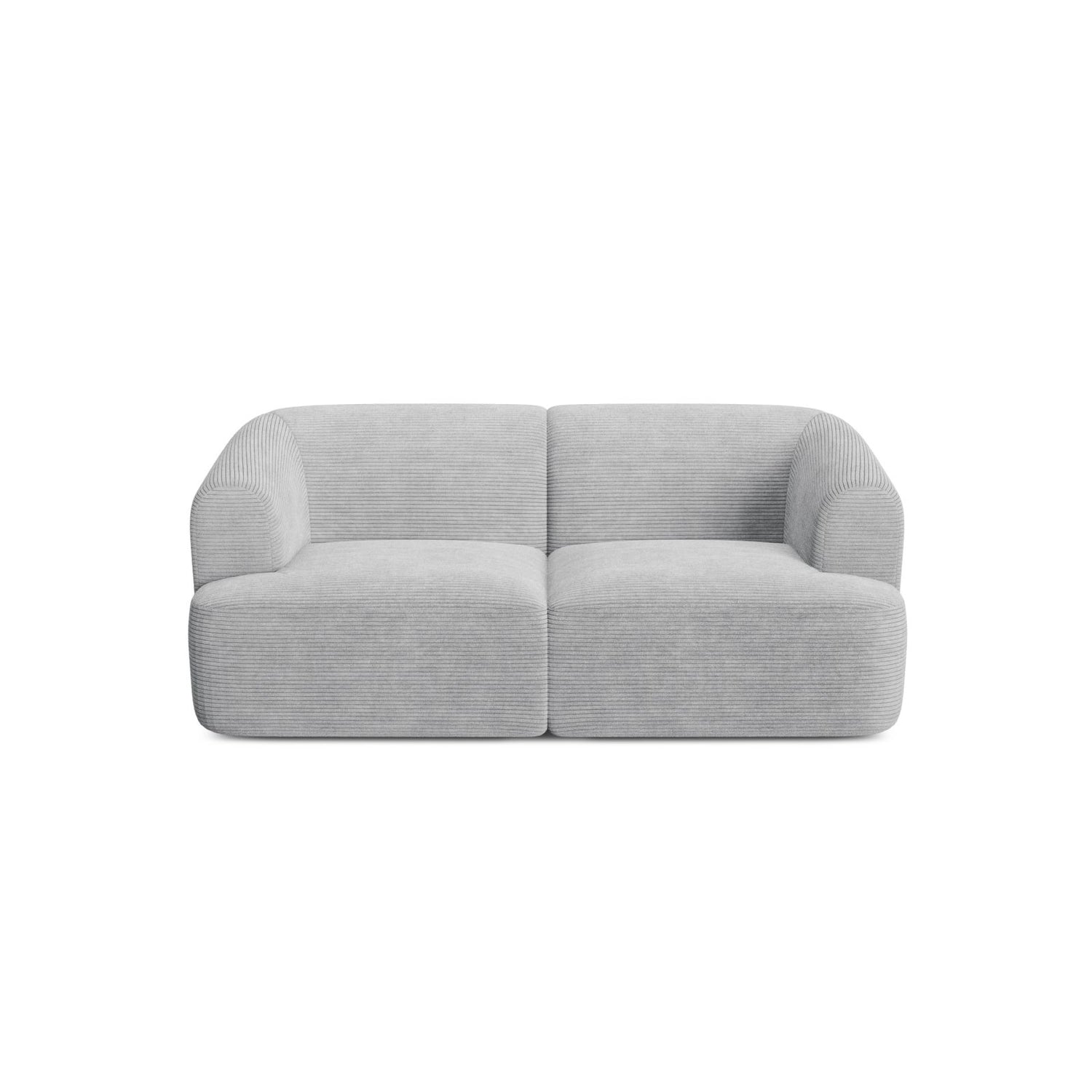 Campi 2-Sitzer Sofa aus Cord in Silber (Lincoln 84D), 180x90x70 cm von Cosmopolitan Design – Bild 4