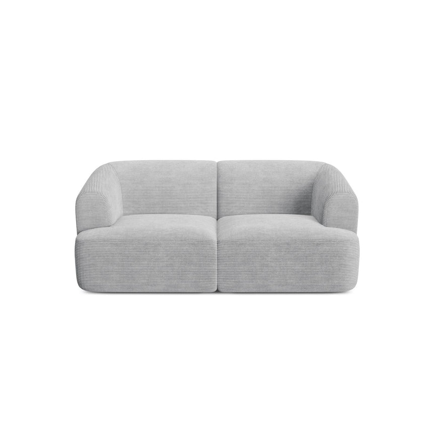 Campi 2-Sitzer Sofa aus Cord in Silber (Lincoln 84D), 180x90x70 cm von Cosmopolitan Design – Bild 4
