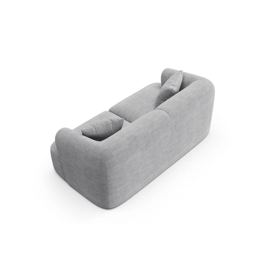 Campi 2-Sitzer Sofa aus Cord in Silber (Lincoln 84D), 180x90x70 cm von Cosmopolitan Design – Bild 5