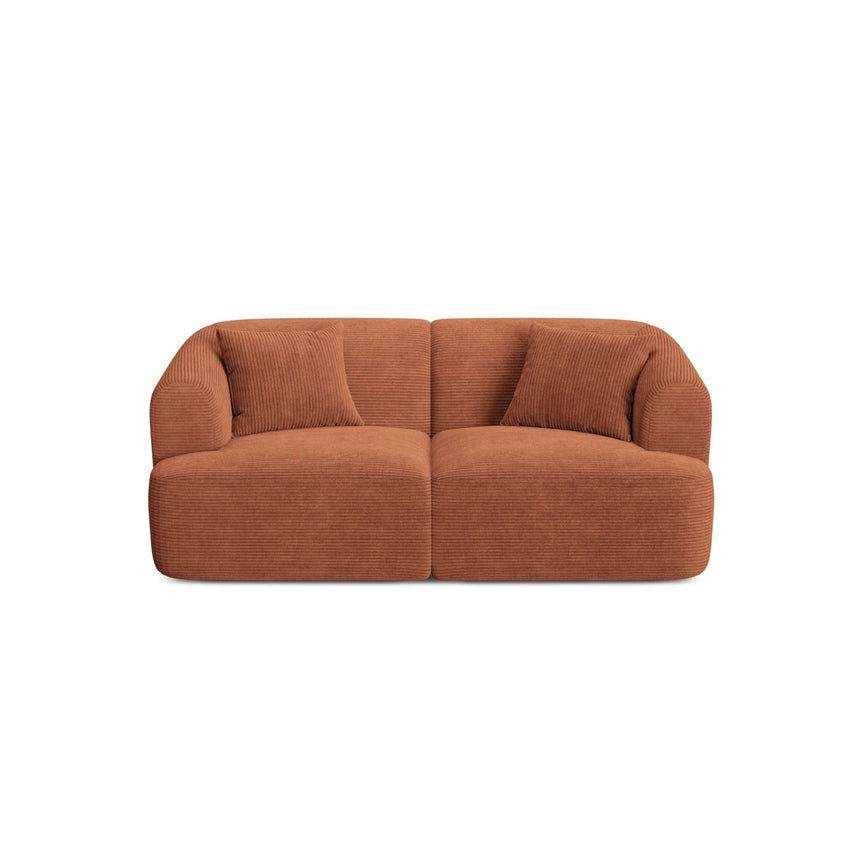 Campi 2-Sitzer Sofa aus Cord in Terrakotta (Lincoln 52D), 180x90x70 cm von Cosmopolitan Design – Bild 1