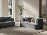 Campi 2-Sitzer Sofa aus Samt in Grau (Vogue 15), 180x90x70 cm von Cosmopolitan Design – Bild 2