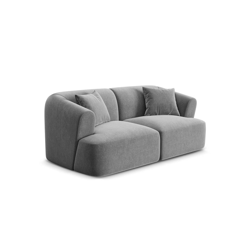 Campi 2-Sitzer Sofa aus Samt in Grau (Vogue 15), 180x90x70 cm von Cosmopolitan Design – Bild 4
