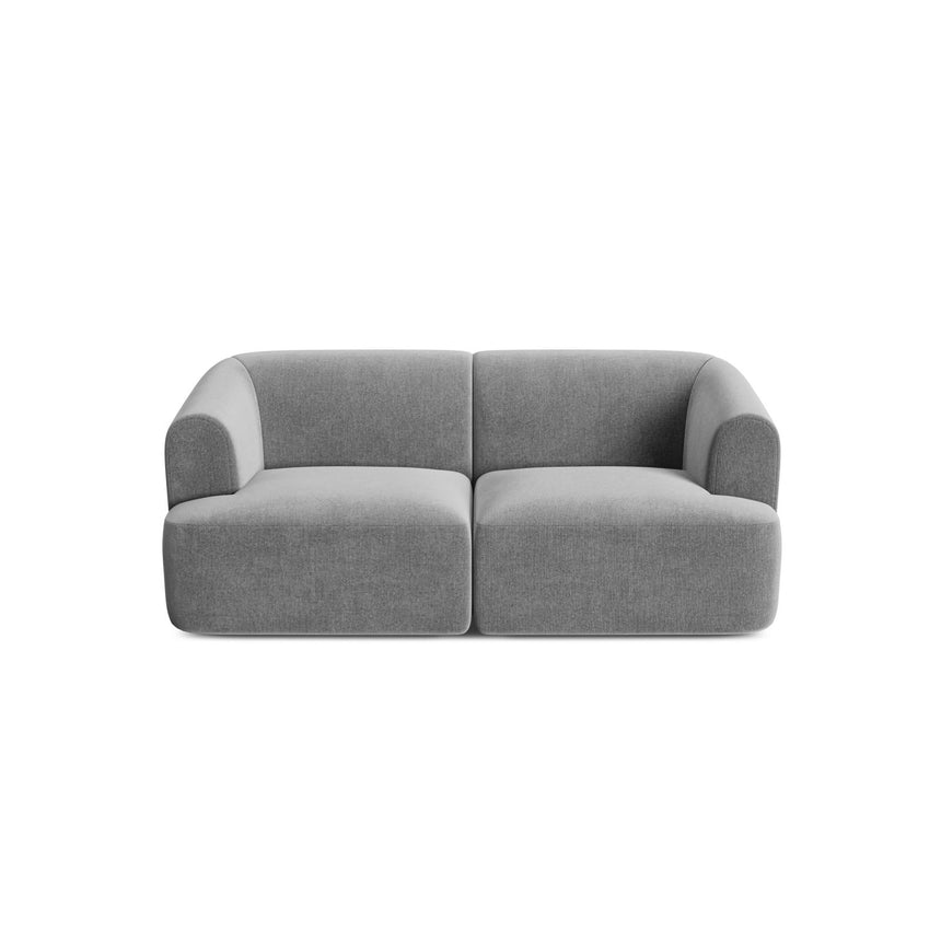 Campi 2-Sitzer Sofa aus Samt in Grau (Vogue 15), 180x90x70 cm von Cosmopolitan Design – Bild 5