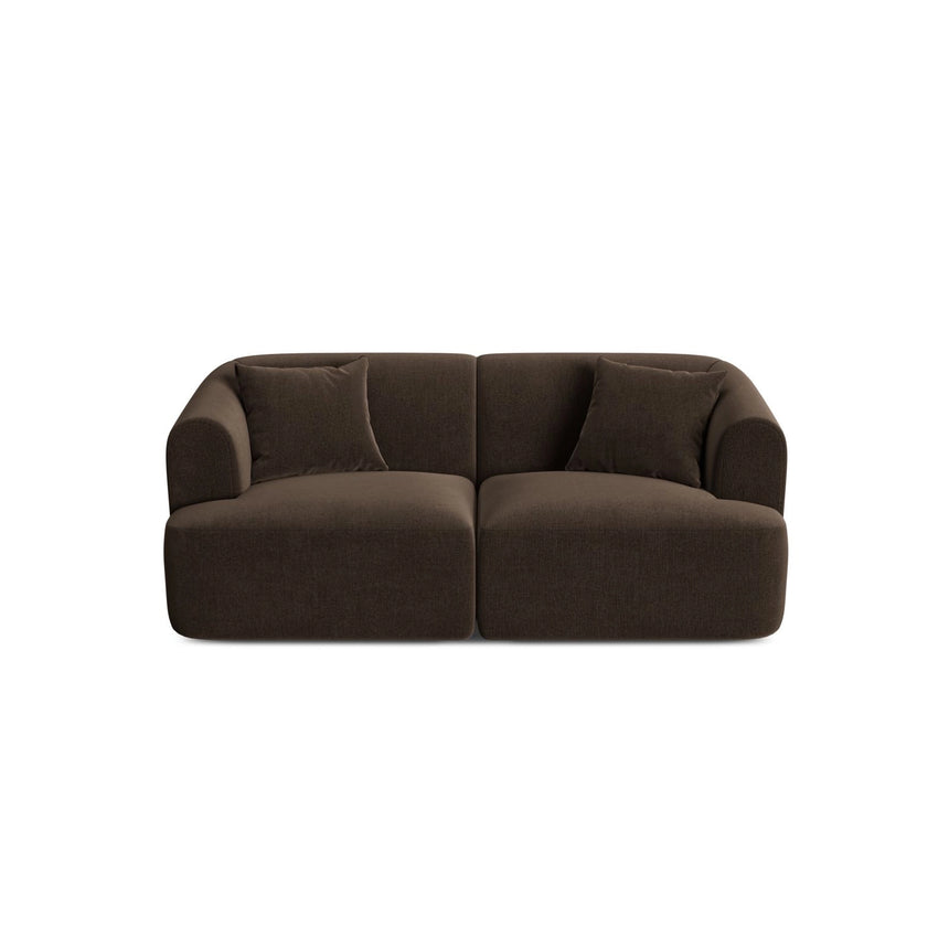 Campi 2-Sitzer Sofa aus Samt in Schokolade (Vogue 6), 180x90x70 cm von Cosmopolitan Design – Bild 1
