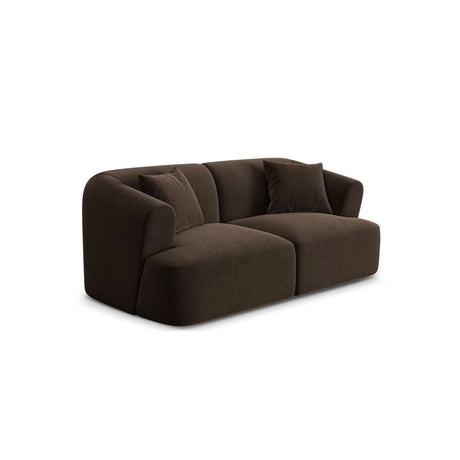 Campi 2-Sitzer Sofa aus Samt in Schokolade (Vogue 6), 180x90x70 cm von Cosmopolitan Design – Bild 4