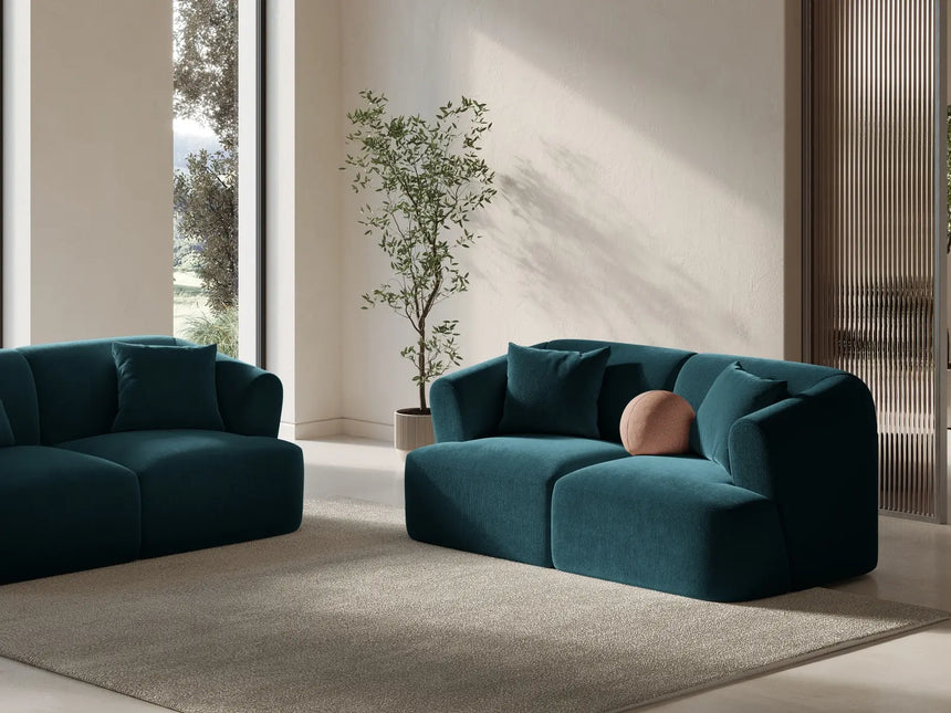 Campi 2-Sitzer Sofa aus Samt in Tiefes Petrol (Vogue 13), 180x90x70 cm von Cosmopolitan Design – Bild 2