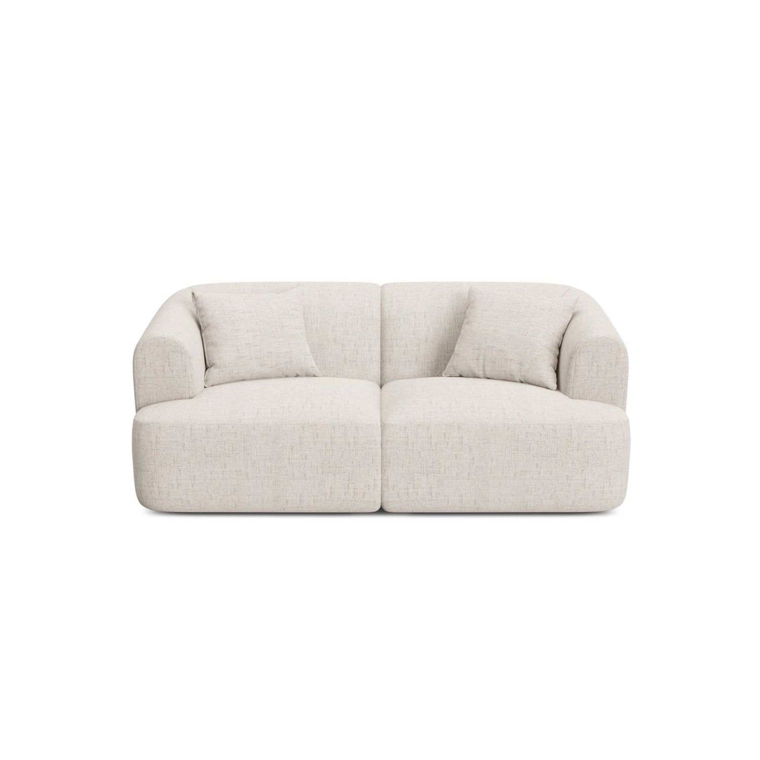 Campi 2-Sitzer Sofa aus Strukturierter Stoff in Hellbeige (Moly 02), 180x90x70 cm von Cosmopolitan Design – Bild 1