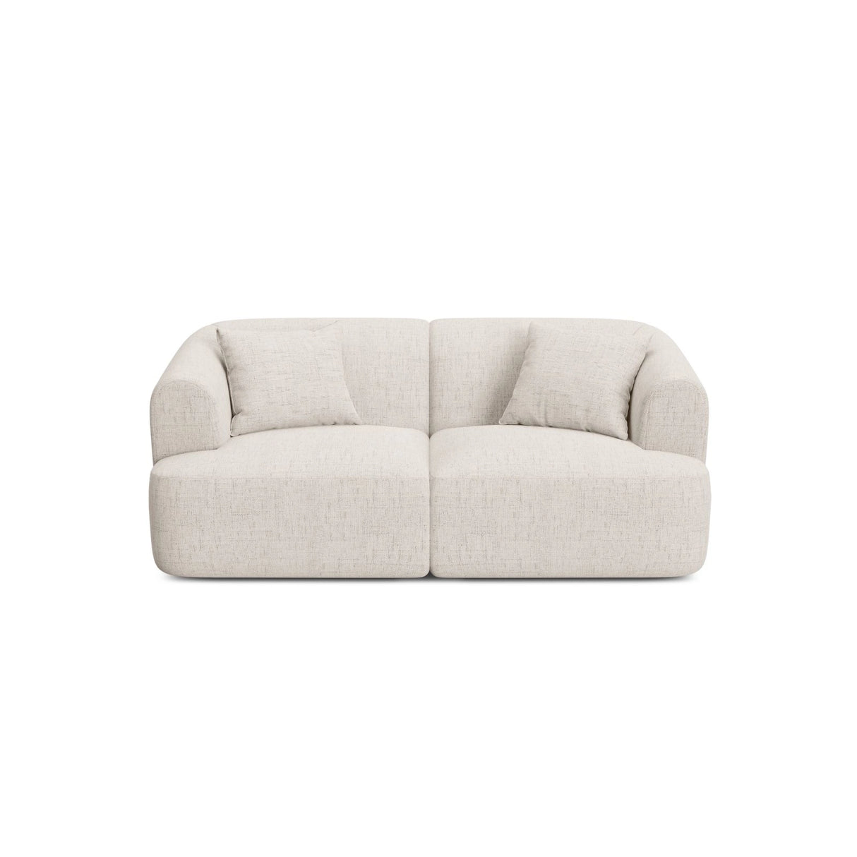 Campi 2-Sitzer Sofa aus Strukturierter Stoff in Hellbeige (Moly 02), 180x90x70 cm von Cosmopolitan Design – Bild 1