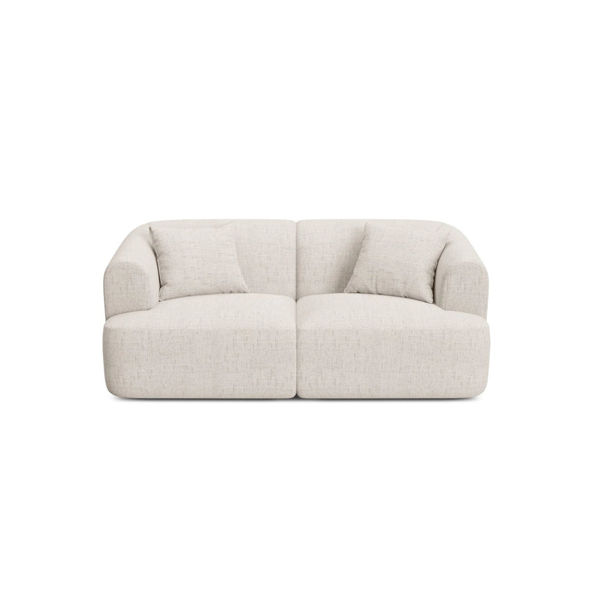 Campi 2-Sitzer Sofa aus Strukturierter Stoff in Hellbeige (Moly 02), 180x90x70 cm von Cosmopolitan Design – Bild 1