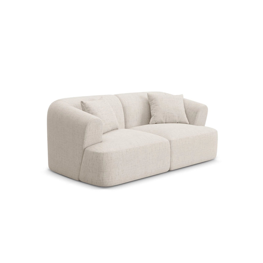 Campi 2-Sitzer Sofa aus Strukturierter Stoff in Hellbeige (Moly 02), 180x90x70 cm von Cosmopolitan Design – Bild 3