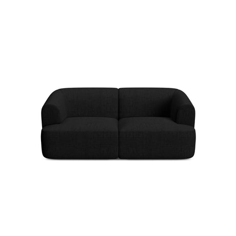 Campi 2-Sitzer Sofa aus Strukturierter Stoff in Schwarz (Moly 99), 180x90x70 cm von Cosmopolitan Design – Bild 4