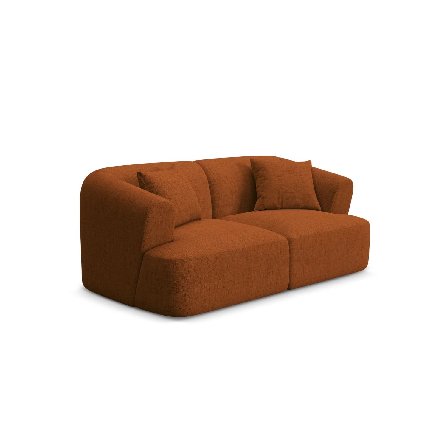 Campi 2-Sitzer Sofa aus Strukturierter Stoff in Ziegelstein (Moly 54), 180x90x70 cm von Cosmopolitan Design – Bild 3