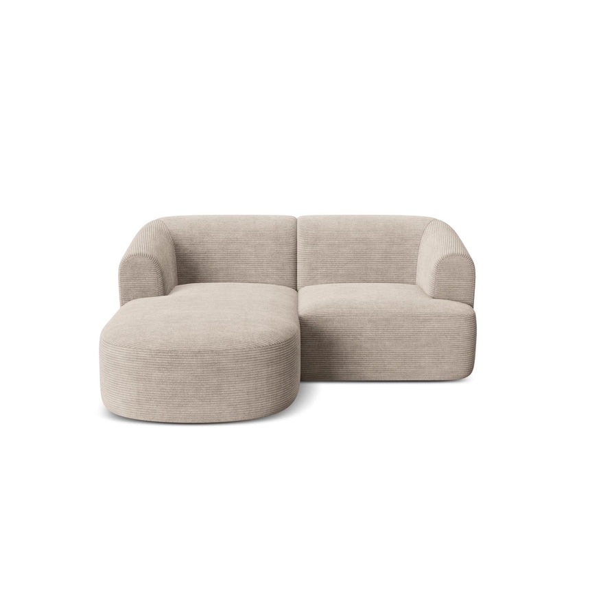 Campi 3-Sitzer Ecksofa, Linke Seite, aus Cord in Cappuccino (Lincoln 09D), 180x156x70 cm von Cosmopolitan Design – Bild 4