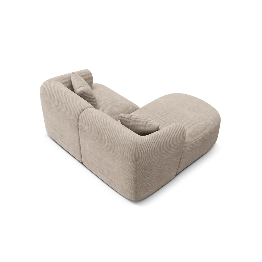 Campi 3-Sitzer Ecksofa, Linke Seite, aus Cord in Cappuccino (Lincoln 09D), 180x156x70 cm von Cosmopolitan Design – Bild 5