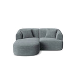 Campi 3-Sitzer Ecksofa, Linke Seite, aus Cord in Dunkelgrau (Lincoln 94D), 180x156x70 cm von Cosmopolitan Design – Bild 1