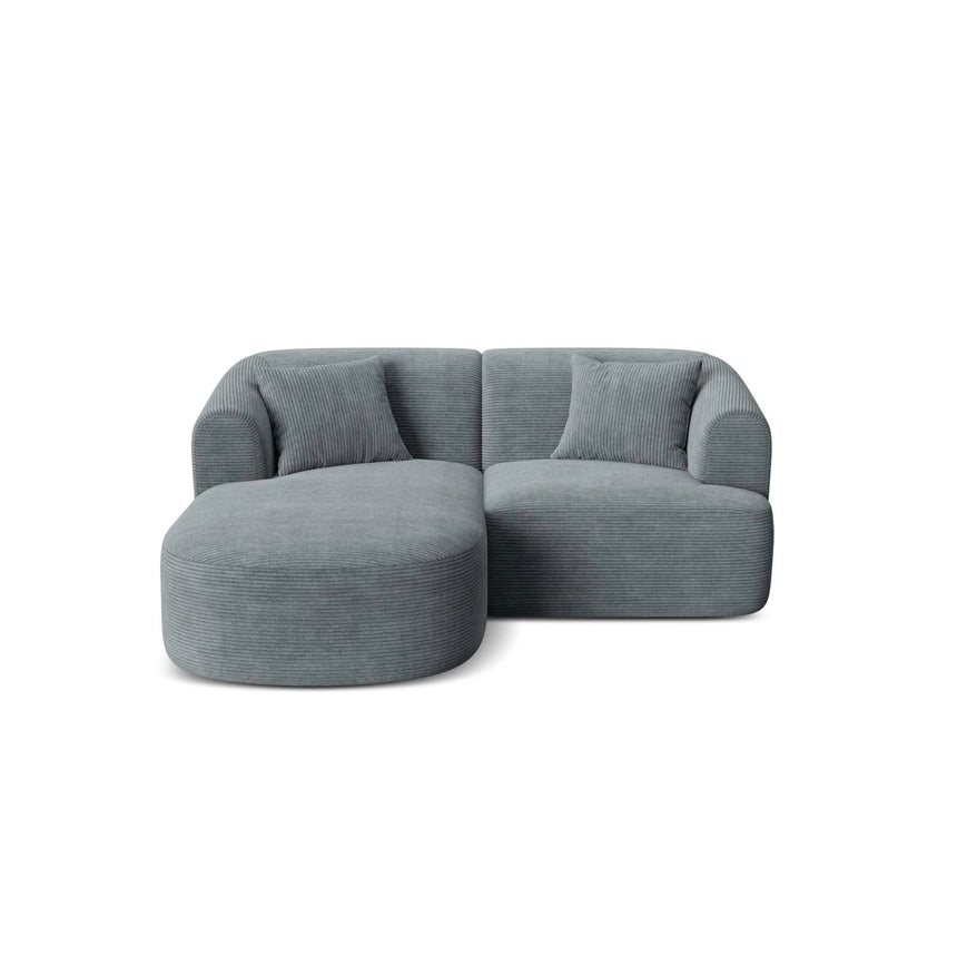 Campi 3-Sitzer Ecksofa, Linke Seite, aus Cord in Dunkelgrau (Lincoln 94D), 180x156x70 cm von Cosmopolitan Design – Bild 1