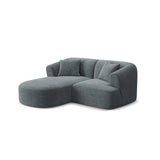 Campi 3-Sitzer Ecksofa, Linke Seite, aus Cord in Dunkelgrau (Lincoln 94D), 180x156x70 cm von Cosmopolitan Design – Bild 3